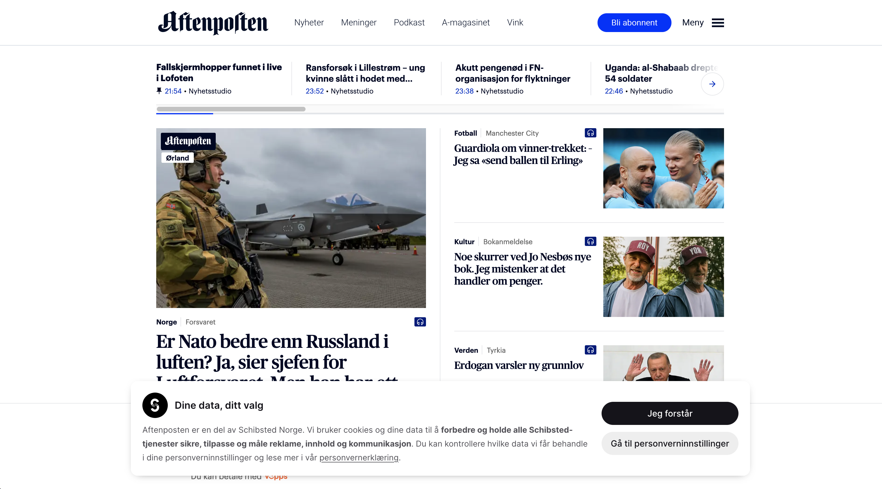 Aftenposten.no website